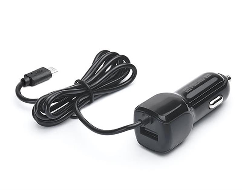 Автомобільний зарядний пристрій REAL-EL CA-15 (2USB, 2.1A) Black + кабель microUSB