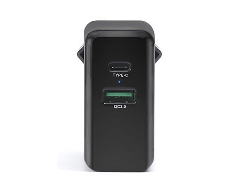 Мережевий зарядний пристрій REAL-EL CH-350 QC3.0 (2USB, 3A) Black