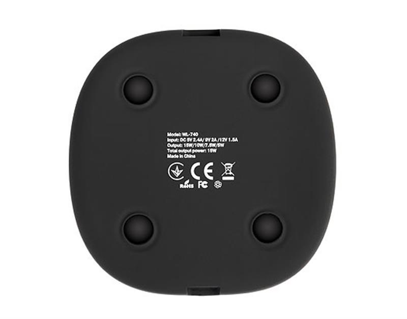 Бездротовий зарядний пристрій REAL-EL WL-740 2.4A 15W Black