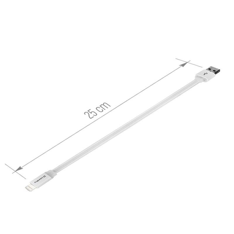 Кабель ColorWay USB - Lightning (M/M), 0.25 м, White (CW-CBUM-LM25W)