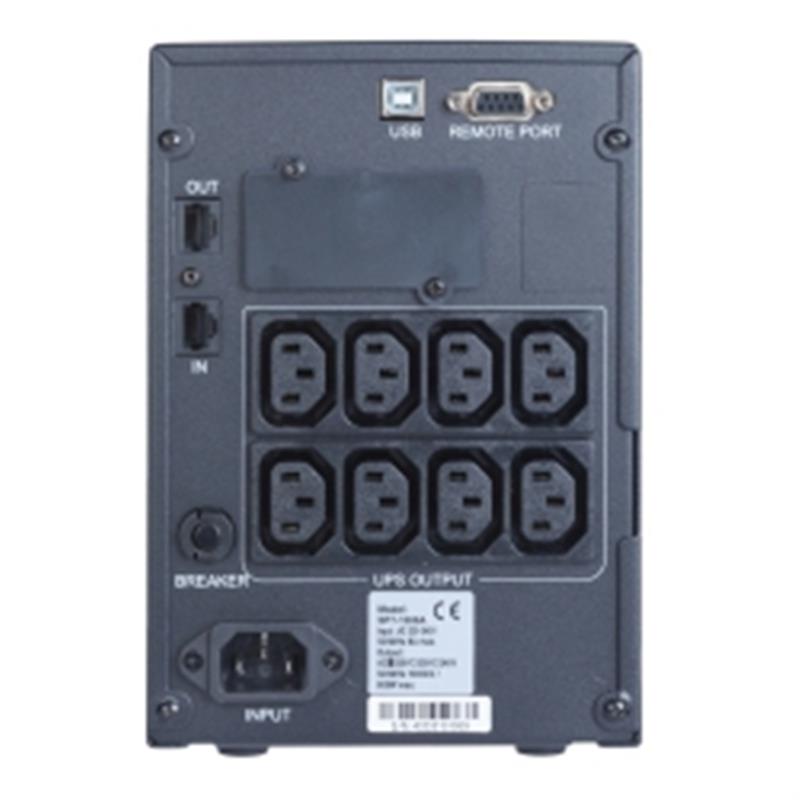 Джерело безперебійного живлення Powercom SPT-3000-II LCD, Lin.int., 9 х IEC, RJ-11, USB, пластик (00210234)