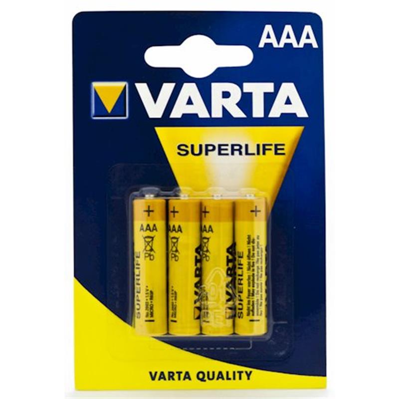 Батарейка Varta Superlife 2003 AAA / LR03 BL 4шт, жовта (1366064)