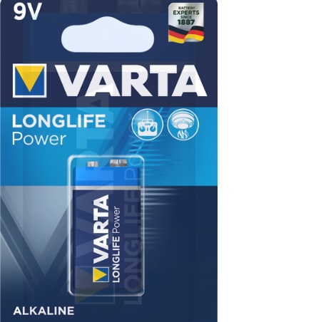 Батарейка Varta Longlife Power 4922 (High Energy) 6LR61 BL 1шт (1558940)