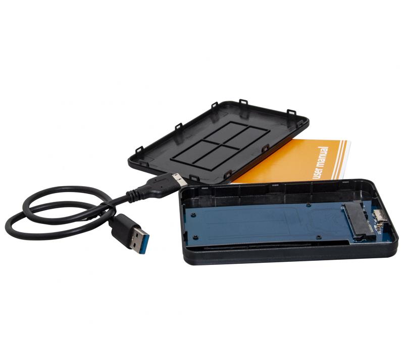 Зовнішня кишеня Frime SATA HDD/SSD 2.5 ", USB3.0, з функцією шифрування даних, Black (FHEE10025U30)