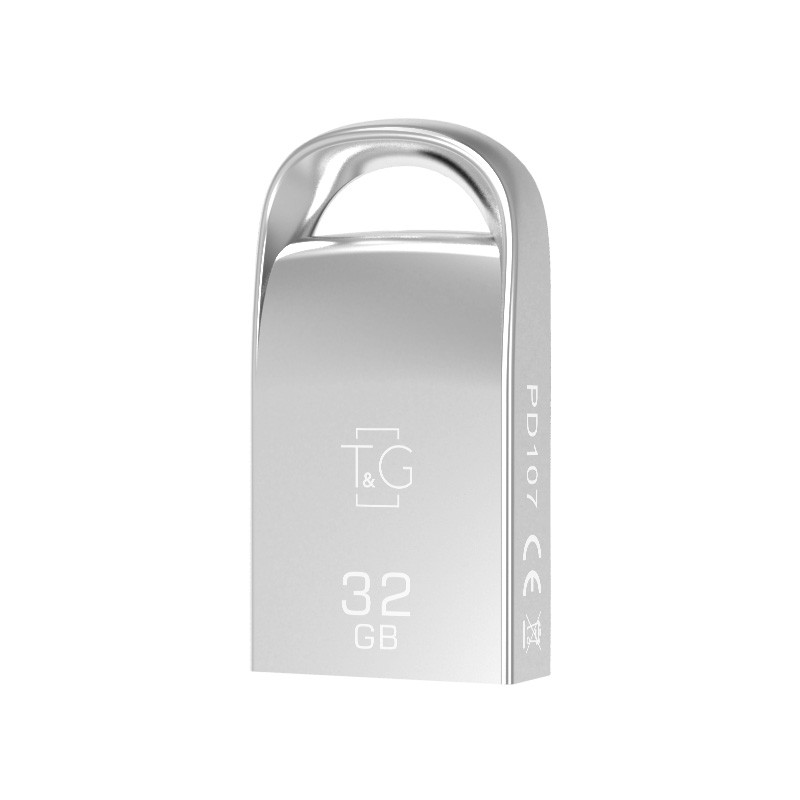 Флеш-накопичувач USB 32GB T&G 107 Metal Series Silver (TG107-32G)