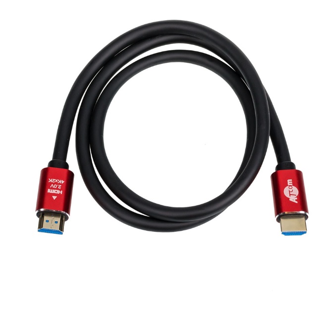 Кабель Atcom HDMI - HDMI V 2.0 (M/M), 3 м, Black/Red (24943)