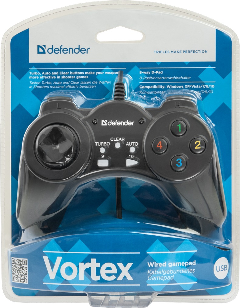 Геймпад Defender Vortex (64249) Black USB Геймпад Defender Vortex (64249) Black USB