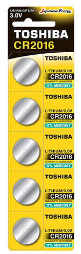 Батарейка Toshiba CR2016 BL 5шт (1534637)