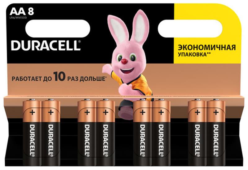 Батарейка Duracell MN1500 AA / LR06 BL 8шт (1523090)