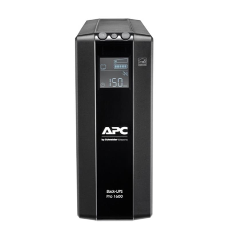 Джерело безперебійного живлення APC Back-UPS Pro BR 1600VA, Lin.Int., AVR, 8 х євро, LCD, USB, RJ-11, RJ-45, металл (BR1600MI)