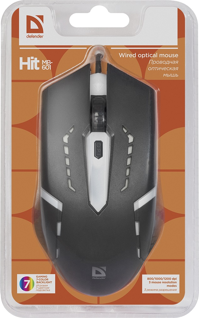 Мышь Defender Hit MB-601 Black (52601) Мышь Defender Hit MB-601 Black (52601)