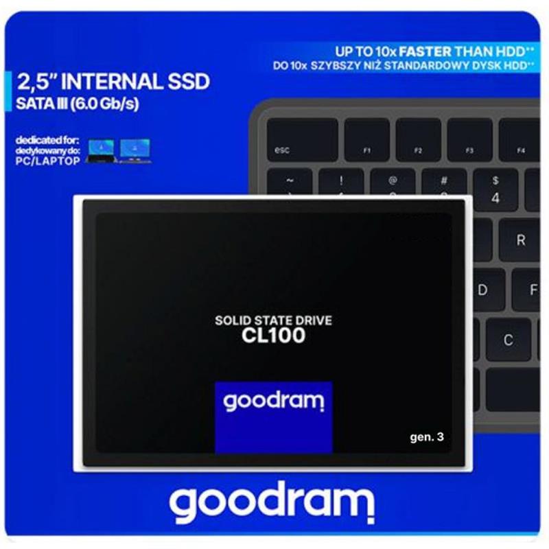 Накопичувач SSD  480GB Goodram CL100 GEN.3 2.5" SATAIII TLC (SSDPR-CL100-480-G3)