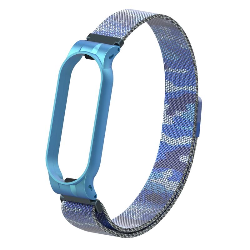 Ремінець Armorstandart Milanese Magnetic Band для Xiaomi Mi Band 5/Mi Band 6 Khaki Blue (ARM56856)