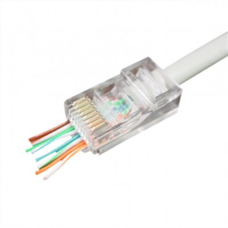 Конектор RJ 45 Cablexpert (LC-PTU-01/100) з наскрізними отворами (100 шт/уп)