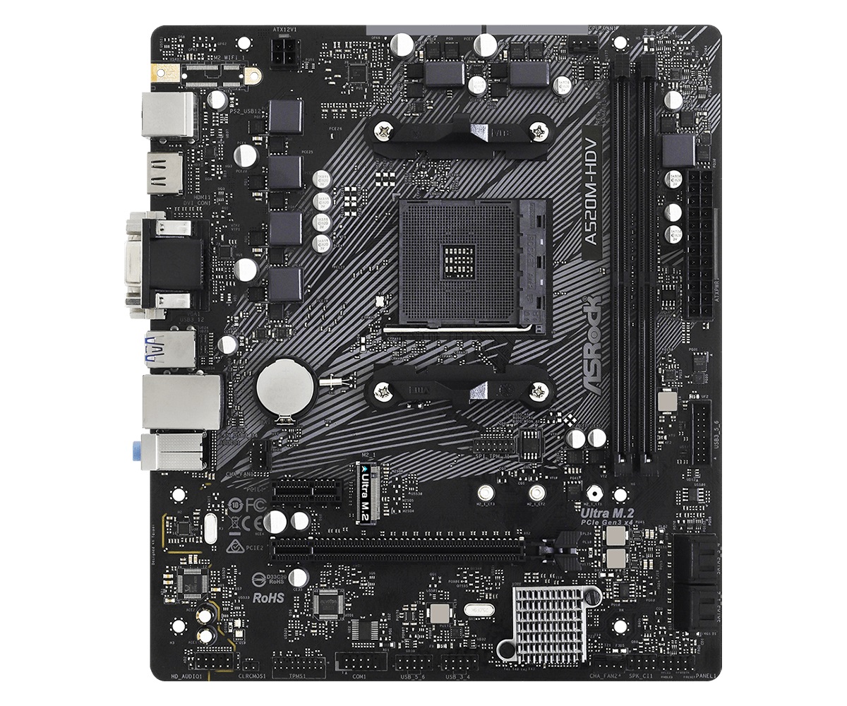 Материнська плата ASRock A520M-HDV Socket AM4