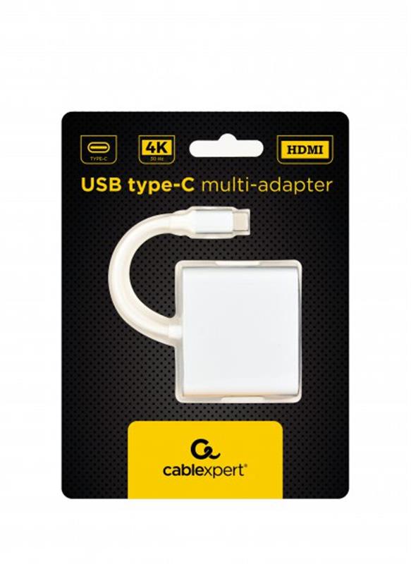 Адаптер Cablexpert (A-CM-HDMIF-02-SV) USB-C - HDMI/USB/USB-C