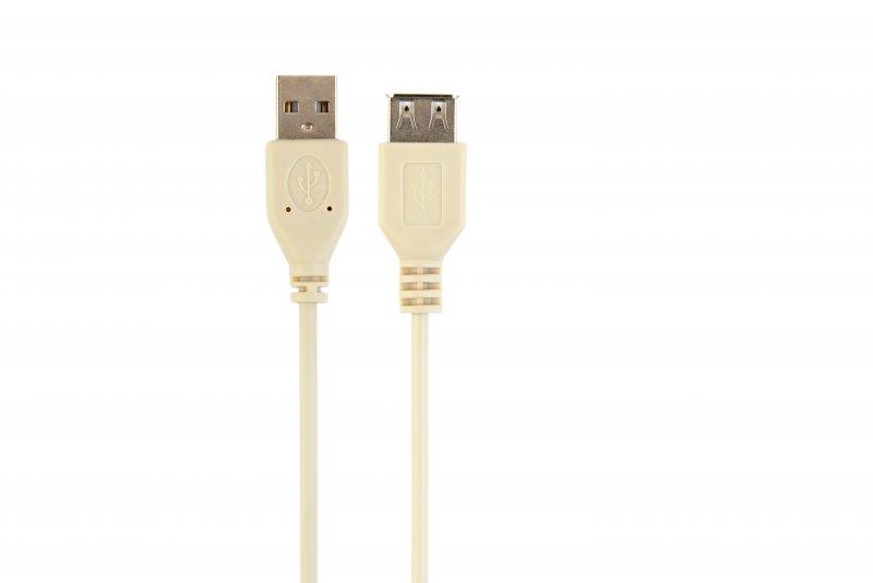 Кабель Cablexpert USB - USB V 2.0 (M/F), 0.75 м, білий (CC-USB2-AMAF-75CM/300)