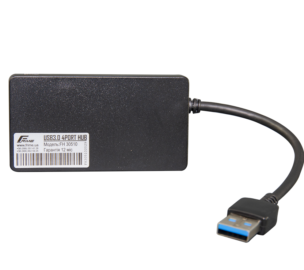 Концентратор USB 3.0 Frime 4хUSB3.0 Black (FH-30510)