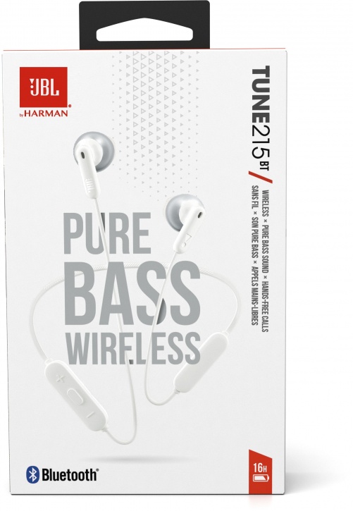 Bluetooth-гарнітура JBL Tune T215BT White (JBLT215BTWHT)