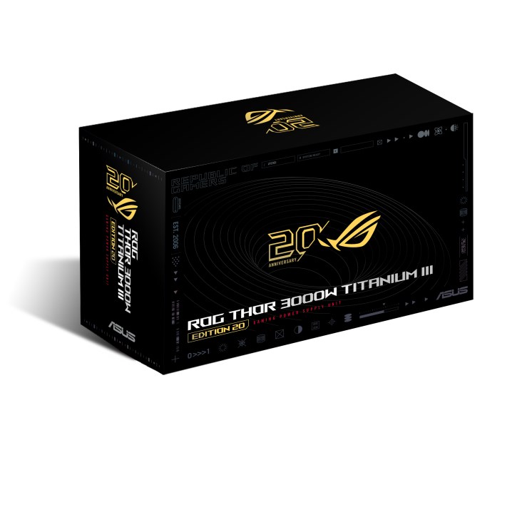 Блок живлення Asus ROG Thor 3000W Titanium III Edition 20 3000 Вт Чорний