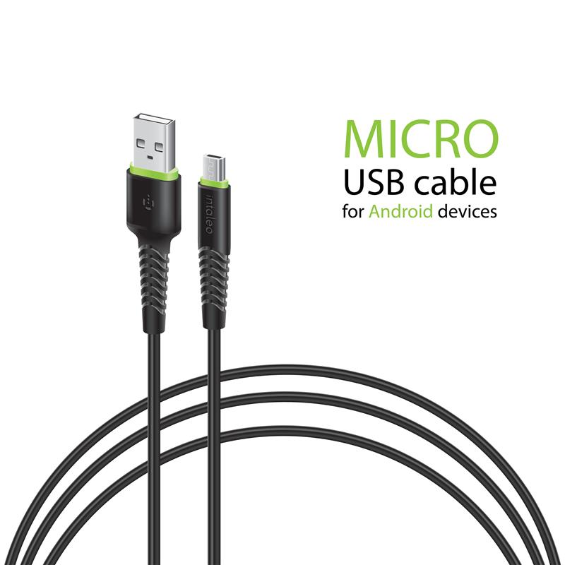 Кабель Intaleo CBFLEXM2 USB - micro USB (M/M), 2 м, Black (1283126521430)