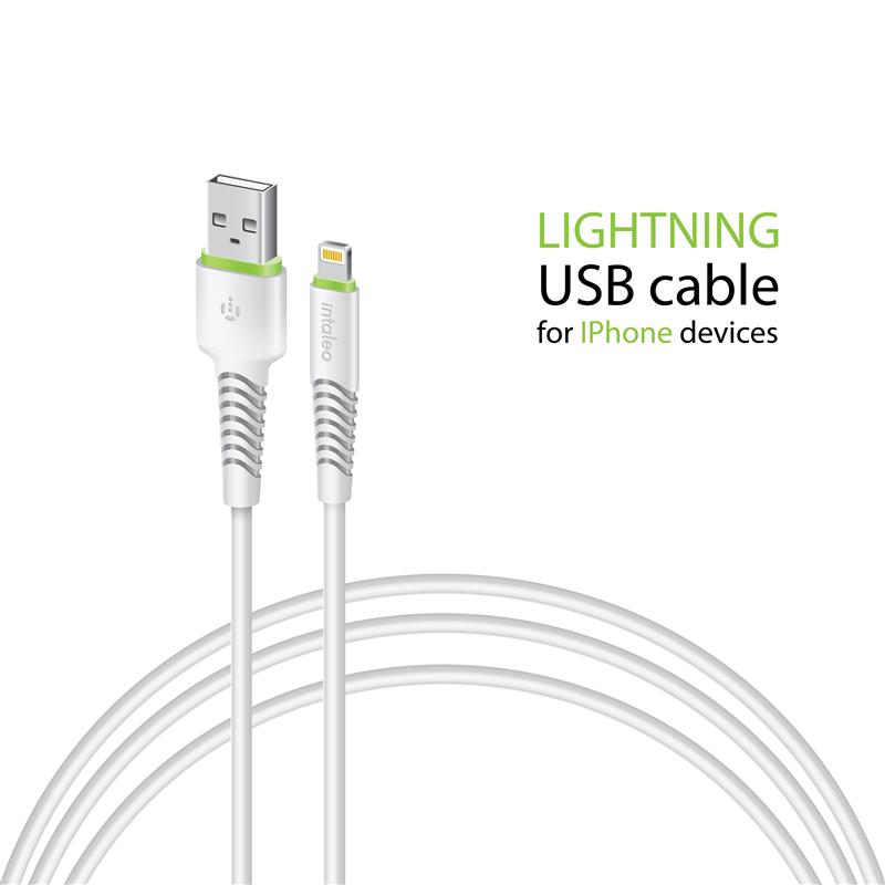 Кабель Intaleo CBFLEXL1 USB - Lightning (M/M), 1.2 м, White (1283126487460)