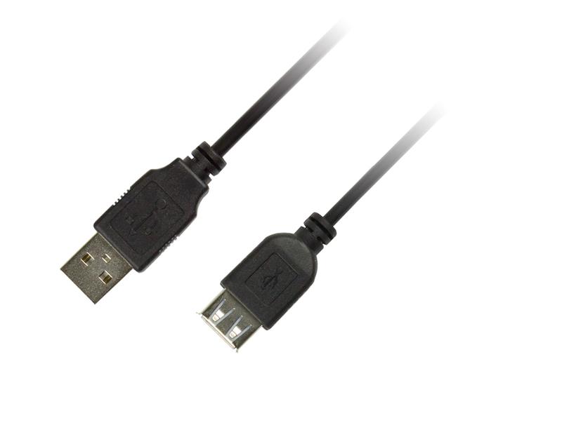 Кабель Piko USB - USB V 2.0 (M/F), 1.8 м, Black (1283126474125)