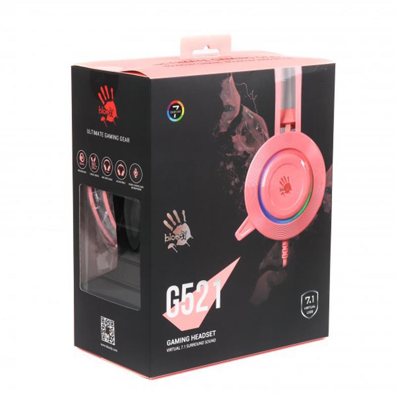 Гарнітура A4Tech Bloody G521 Pink