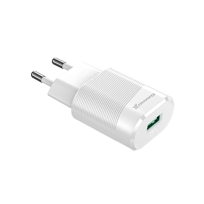 Мережевий зарядний пристрій Grand-X CH-17WL (1xUSB 2.1А) White + кабель Lightning