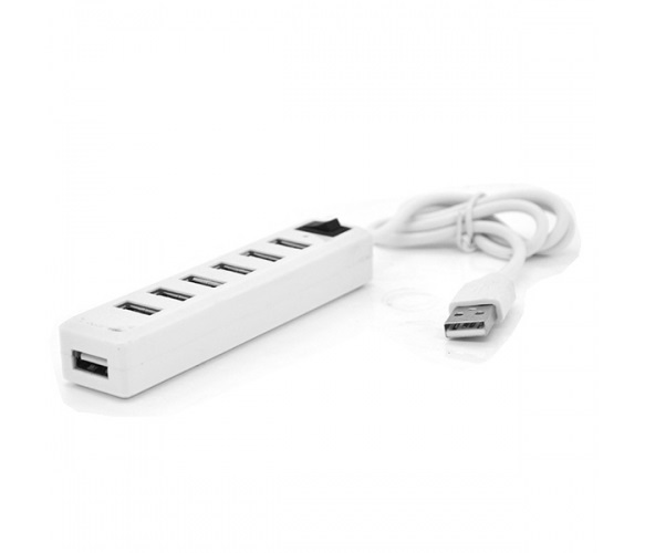 Концентратор USB2.0 Voltronic 7хUSB2.0 White (YT-H7S-W/12904), Blister