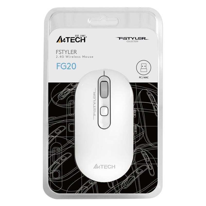 Миша бездротова A4Tech FG20 White