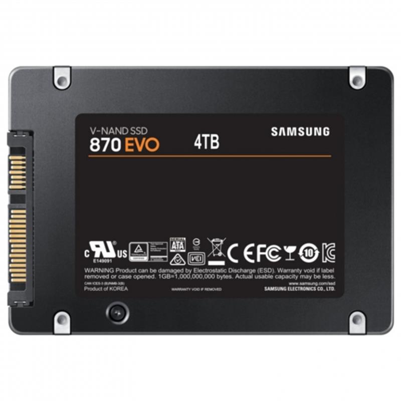 Накопичувач SSD 4TB Samsung 870 EVO 2.5" SATAIII MLC (MZ-77E4T0B/EU)