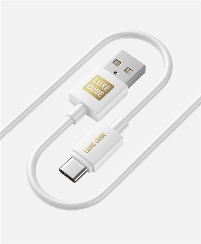 Кабель Luxe Cube USB - USB Type-C (M/M), 3 А, 1 м, білий (8889998698469)