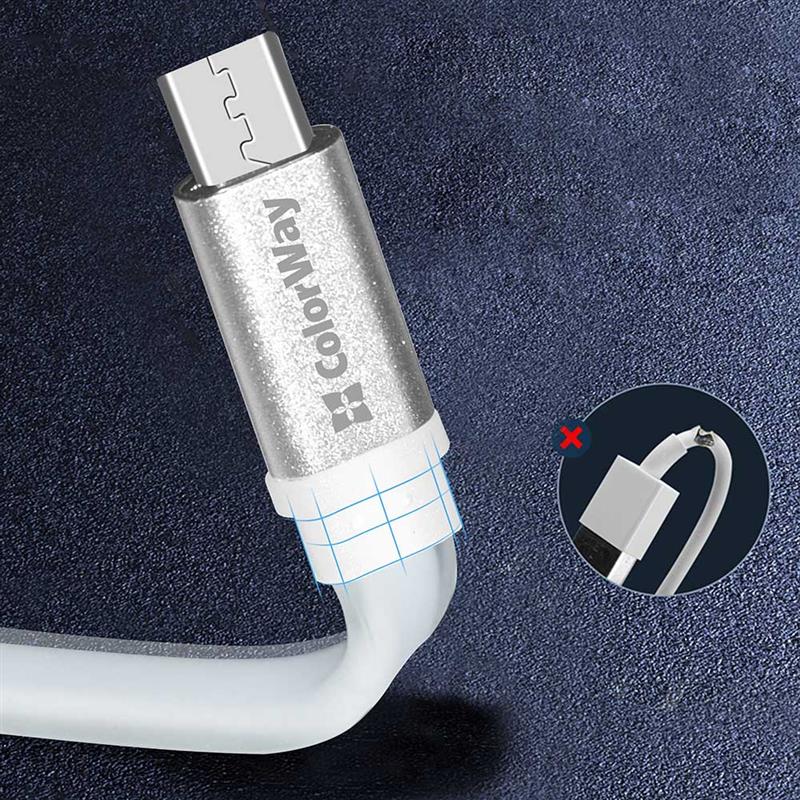 Кабель ColorWay USB - micro USB (M/M), 0.25 м, White (CW-CBUM-MUM25W)