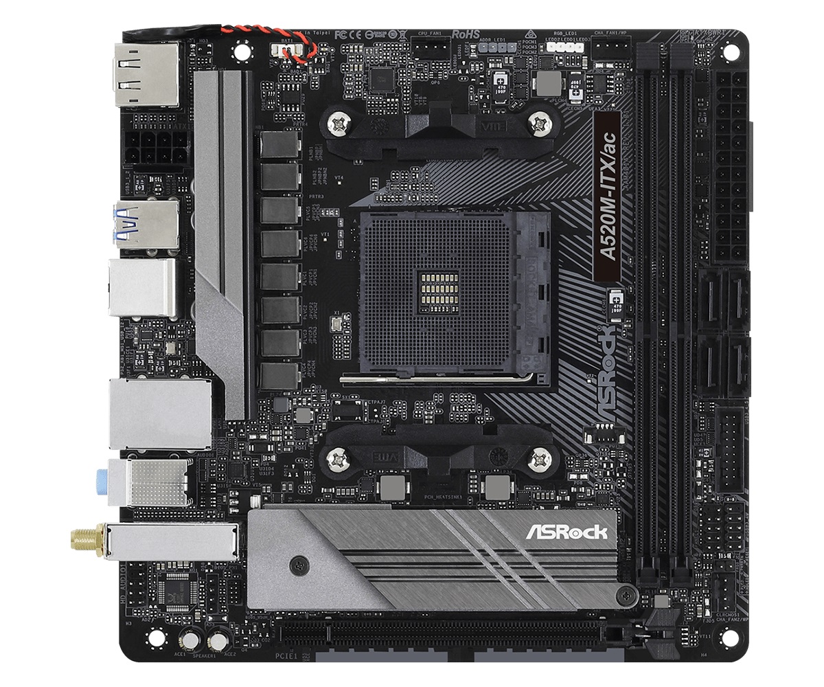 Материнська плата ASRock A520M-ITX/AC Socket AM4