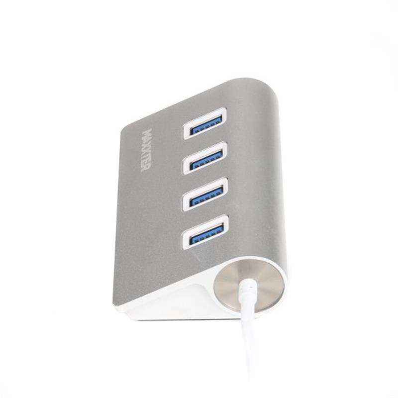 Концентратор USB 3.0 Maxxter 4хUSB3.0 Silver (HU3A-4P-01) 