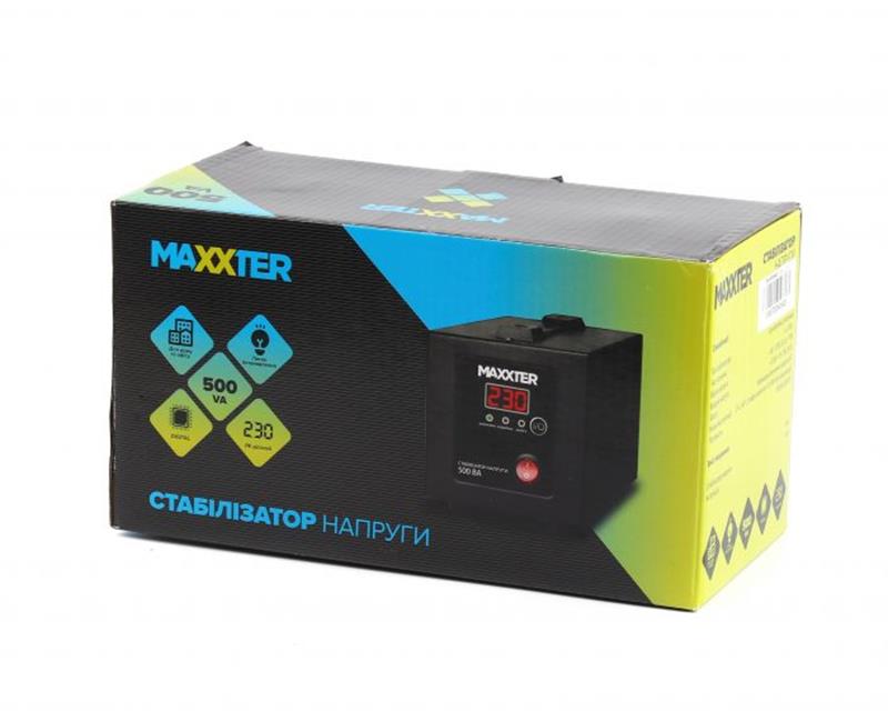 Стабілізатор Maxxter MX-AVR-E500-01 500VA