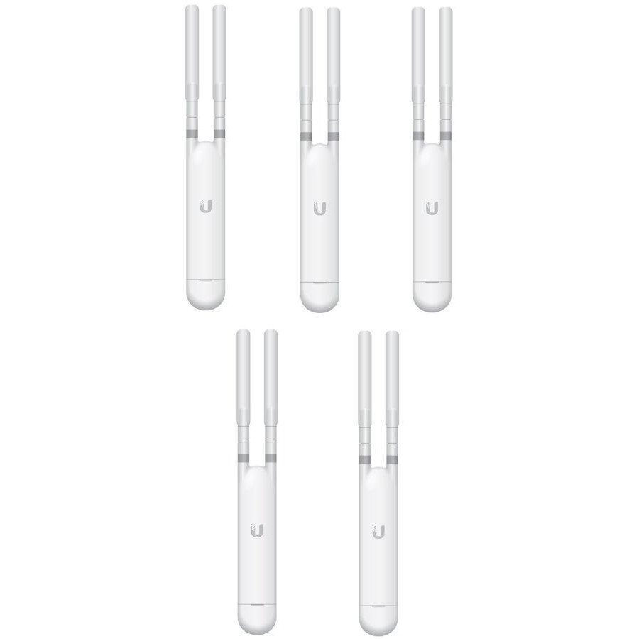 Точка доступу Ubiquiti UniFi UAP-AC-M-5 5-pack (AC1200, 2x2 MIMO, 1x10/100/1000 Mbps, PoE, MESH, без адаптерів живлення)