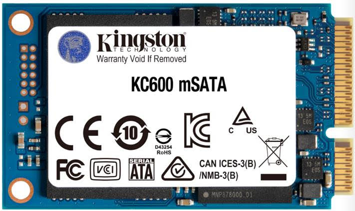 Накопичувач SSD  512GB Kingston KC600 mSATA SATAIII 3D TLC (SKC600MS/512G)