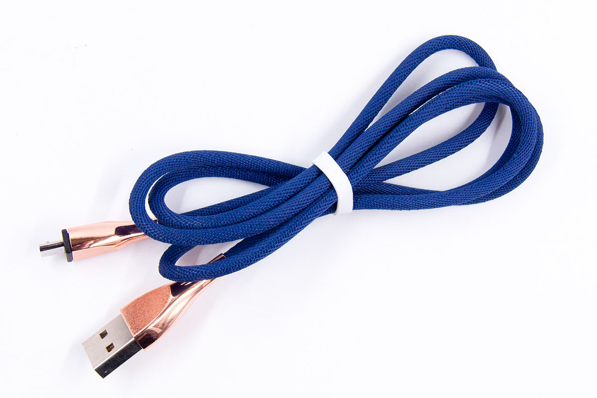 Кабель Dengos USB-microUSB 1м Dark Blue (NTK-M-SET-DBLUE)