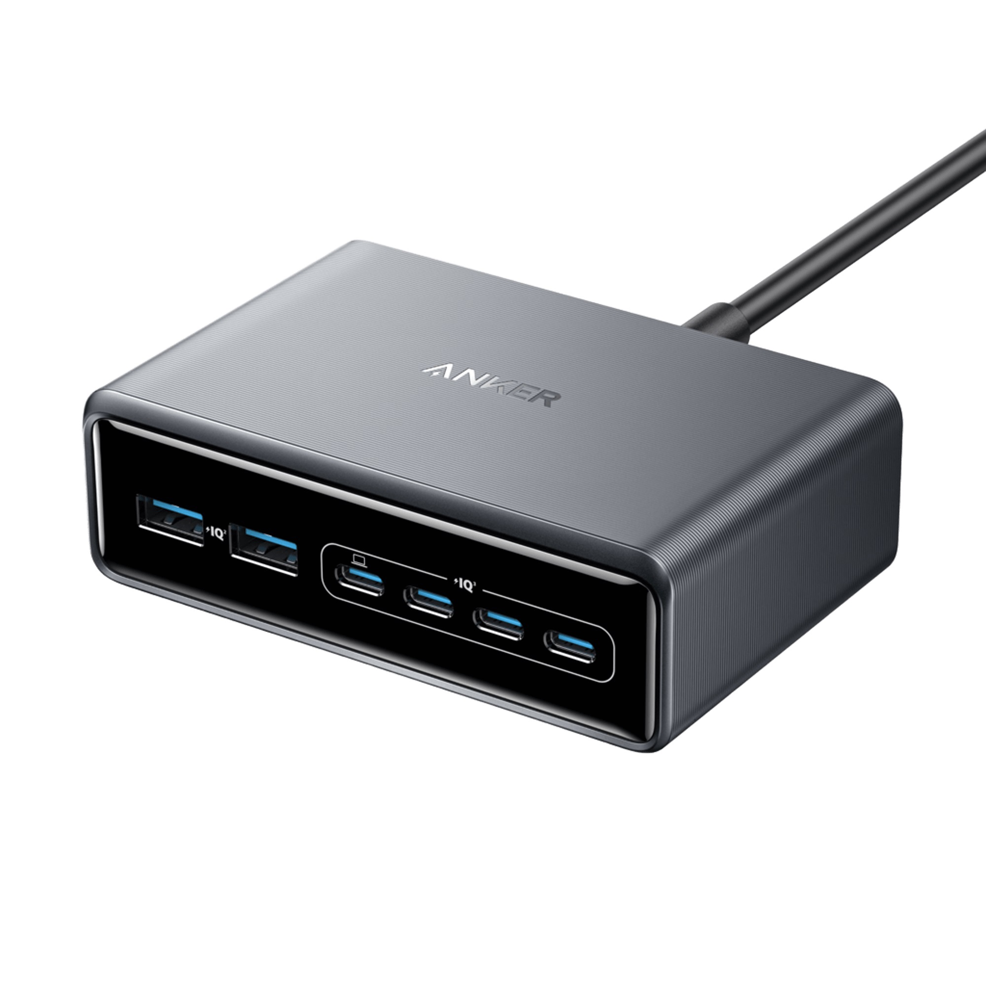 Мережевий зарядний пристрій Anker PowerPort GaNPrime 200W 6 портів Чорний