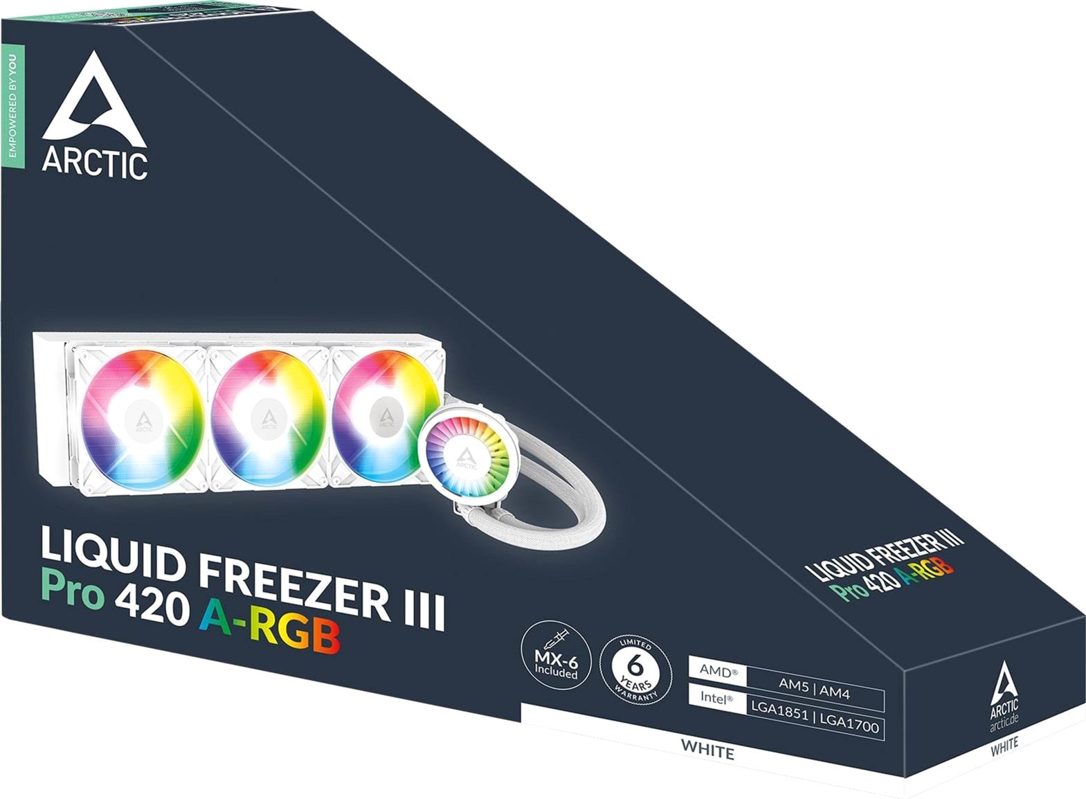 Система водяного охлаждения Arctic Liquid Freezer III Pro 420 A-RGB White (ACFRE00189A) Система водяного охлаждения Arctic Liquid Freezer III Pro 420 A-RGB White (ACFRE00189A)