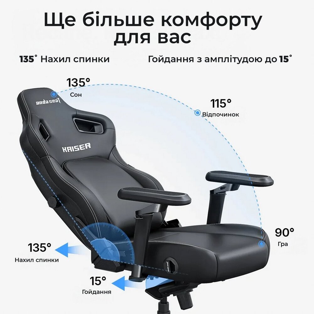 Кресло для геймеров Anda Seat Kaiser 4 V2 Size XL PVC Dark Gray Fabric (AD12YDDC-XLL-20-GB-CF-03) Кресло для геймеров Anda Seat Kaiser 4 V2 Size XL PVC Dark Gray Fabric (AD12YDDC-XLL-20-GB-CF-03)