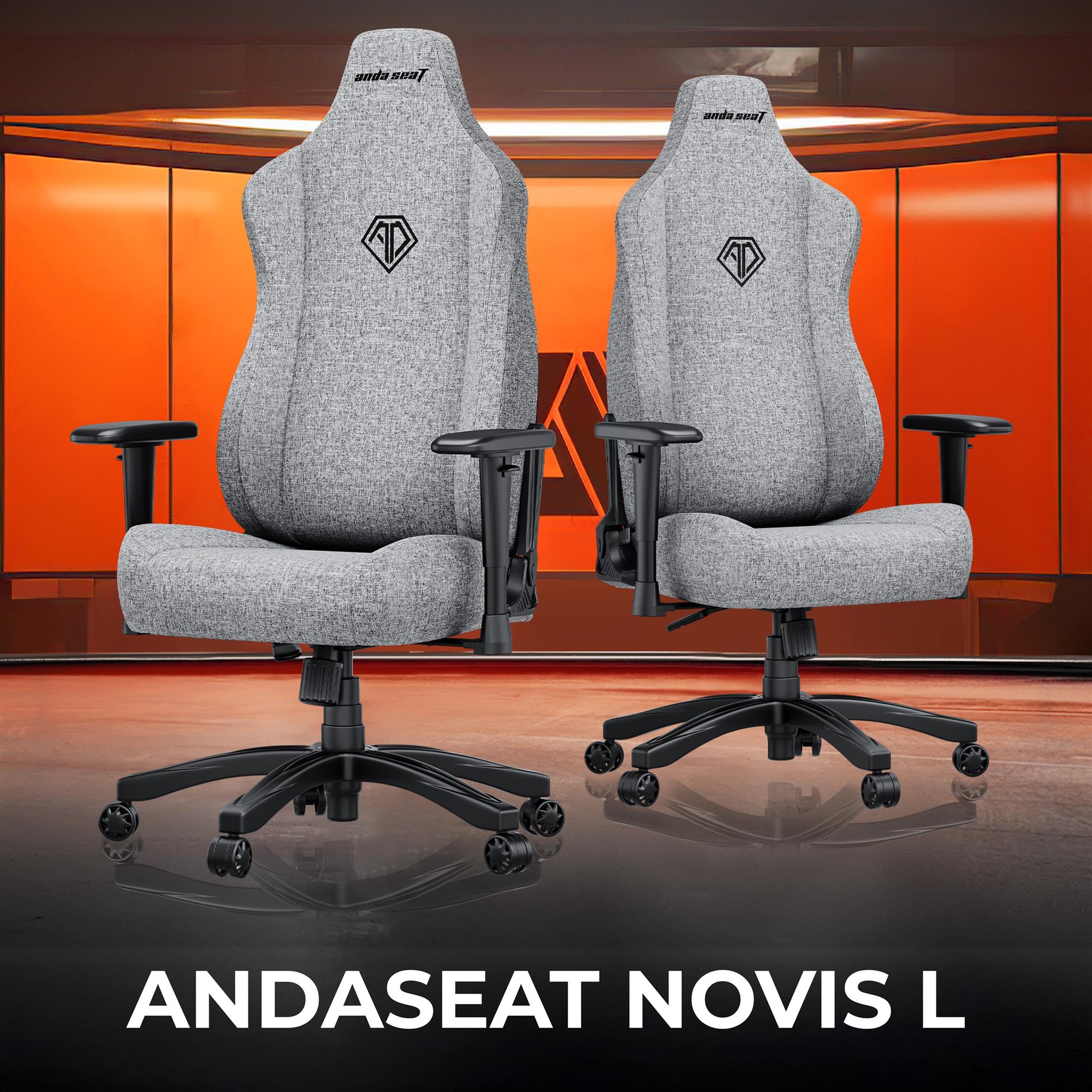 Кресло для геймеров Anda Seat Novis Size L Gray Fabric (AD23-L-01-G-F) Кресло для геймеров Anda Seat Novis Size L Gray Fabric (AD23-L-01-G-F)