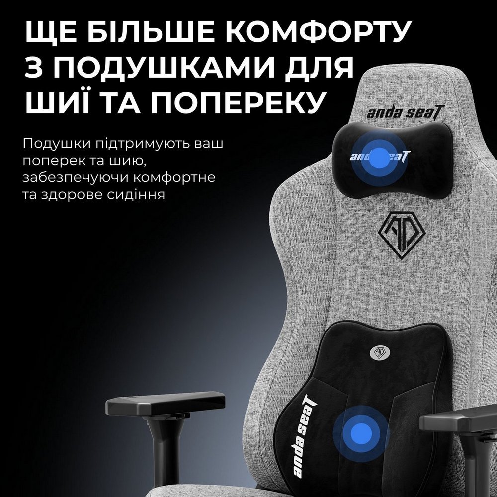 Кресло для геймеров Anda Seat Kaiser 3E XL Dark Gray Fabric (AD23YC-XL-09-GB-CF-G01) Кресло для геймеров Anda Seat Kaiser 3E XL Dark Gray Fabric (AD23YC-XL-09-GB-CF-G01)