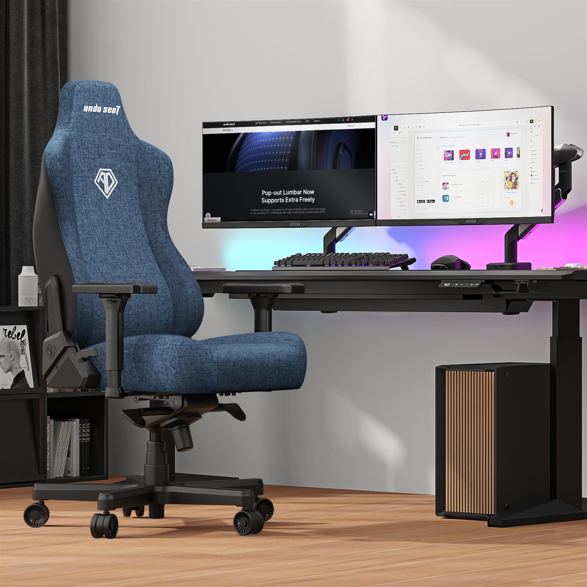 Кресло для геймеров Anda Seat Kaiser 3E XL Dark Blue Fabric (AD23YC-XL-09-S-CF-S01) Кресло для геймеров Anda Seat Kaiser 3E XL Dark Blue Fabric (AD23YC-XL-09-S-CF-S01)