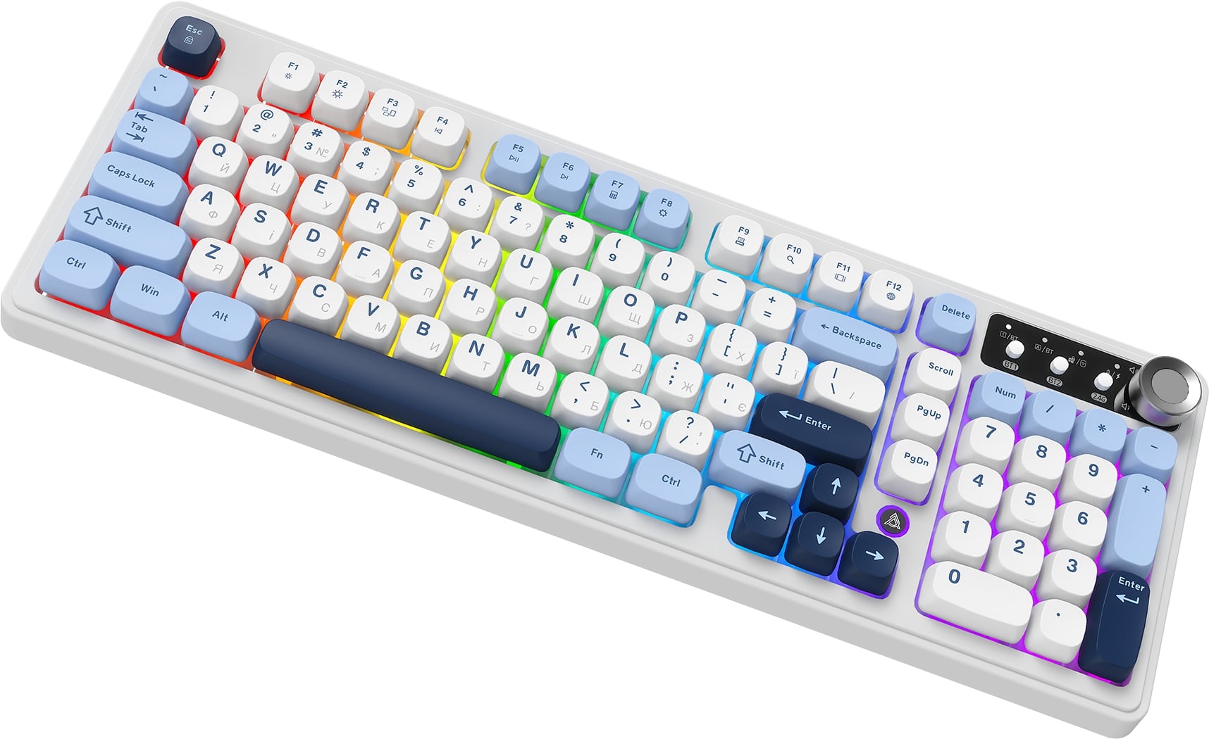 Клавиатура беспроводная Ajazz AF98 Plus Glacier Blue (AF98-PLUS-GB) Клавиатура беспроводная Ajazz AF98 Plus Glacier Blue (AF98-PLUS-GB)