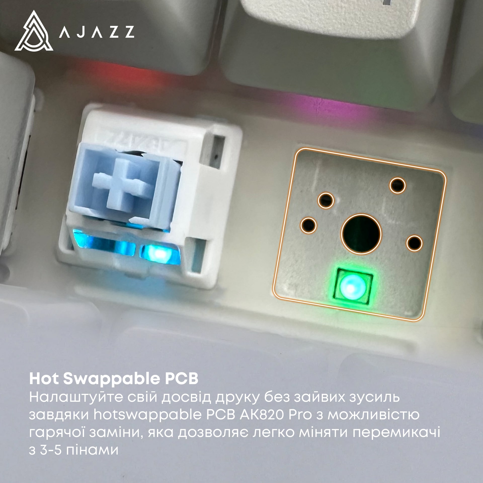 Клавиатура беспроводная Ajazz AK820 Pro Flying Fish Switch Black RGB With Screen (AK820PRO-FF-BGY) Клавиатура беспроводная Ajazz AK820 Pro Flying Fish Switch Black RGB With Screen (AK820PRO-FF-BGY)