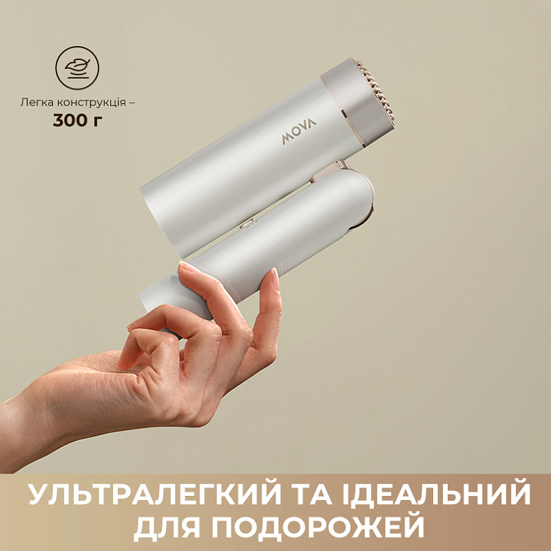 Фен Mova Flip10 White (AMFL10-WH) Фен Mova Flip10 White (AMFL10-WH)