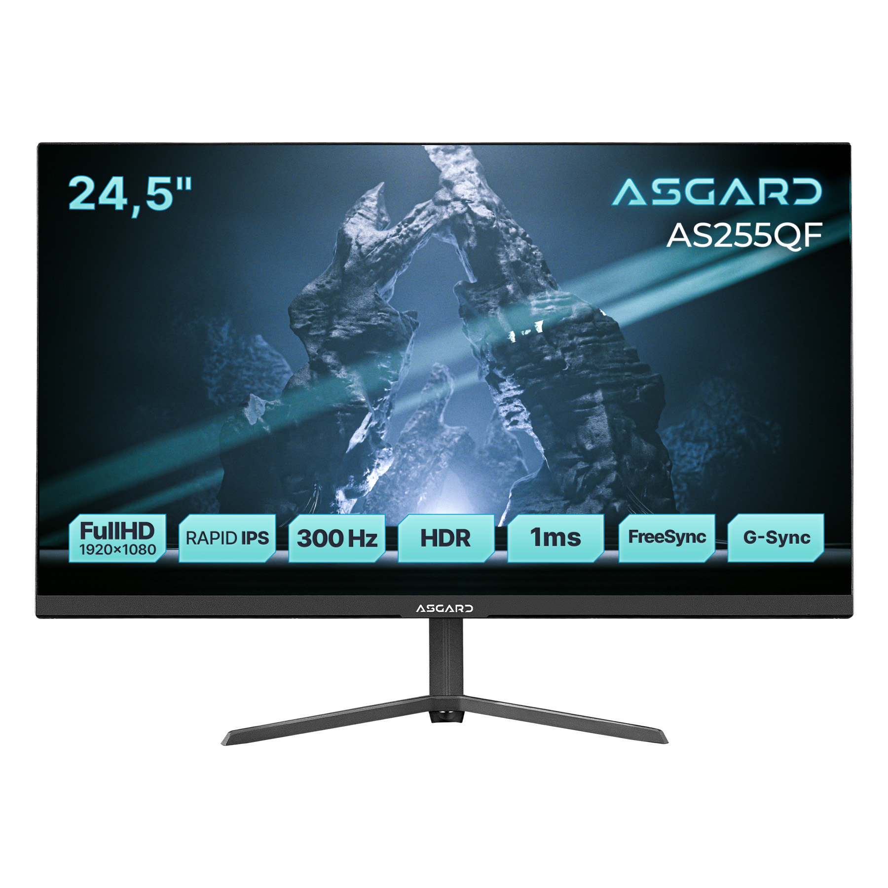 Монітор ASGARD AS255QF 300Hz Чорний